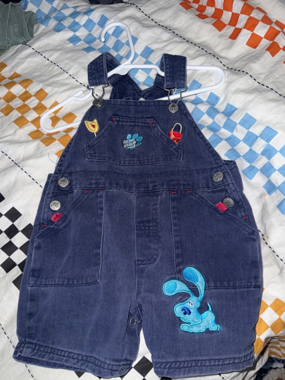 Vintage blues clues overalls Y2K